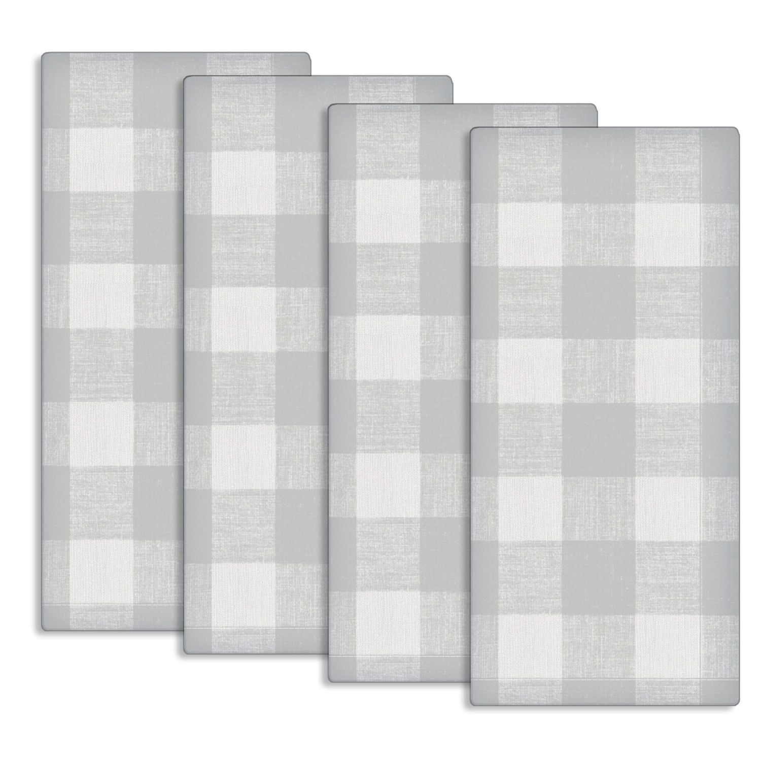 Lot de 4 torchons de cuisine en coton à carreaux champêtres Fabstyles