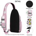 thumbnail image 3 of Watercolor Pig Print Sling Backpack Lightweight Crossbody Daypack with Cute Farm Animal Cartoon Pattern Abstract Floral and Artistic Design Funny and Aesthetic Anti-theft Travel Bag for Daily Use Outd, 3 of 6