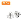 thumbnail image 3 of Unique Bargains M5x0.8x6mm Lot de 50 Vis Plates Rondes en Métal pour Machine à Entraînement Phillips, 3 of 5