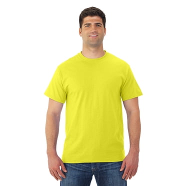 Jerzees T-Shirt à Manches Courtes pour Hommes DRI-POWER Active, 5X, Jaune Néon