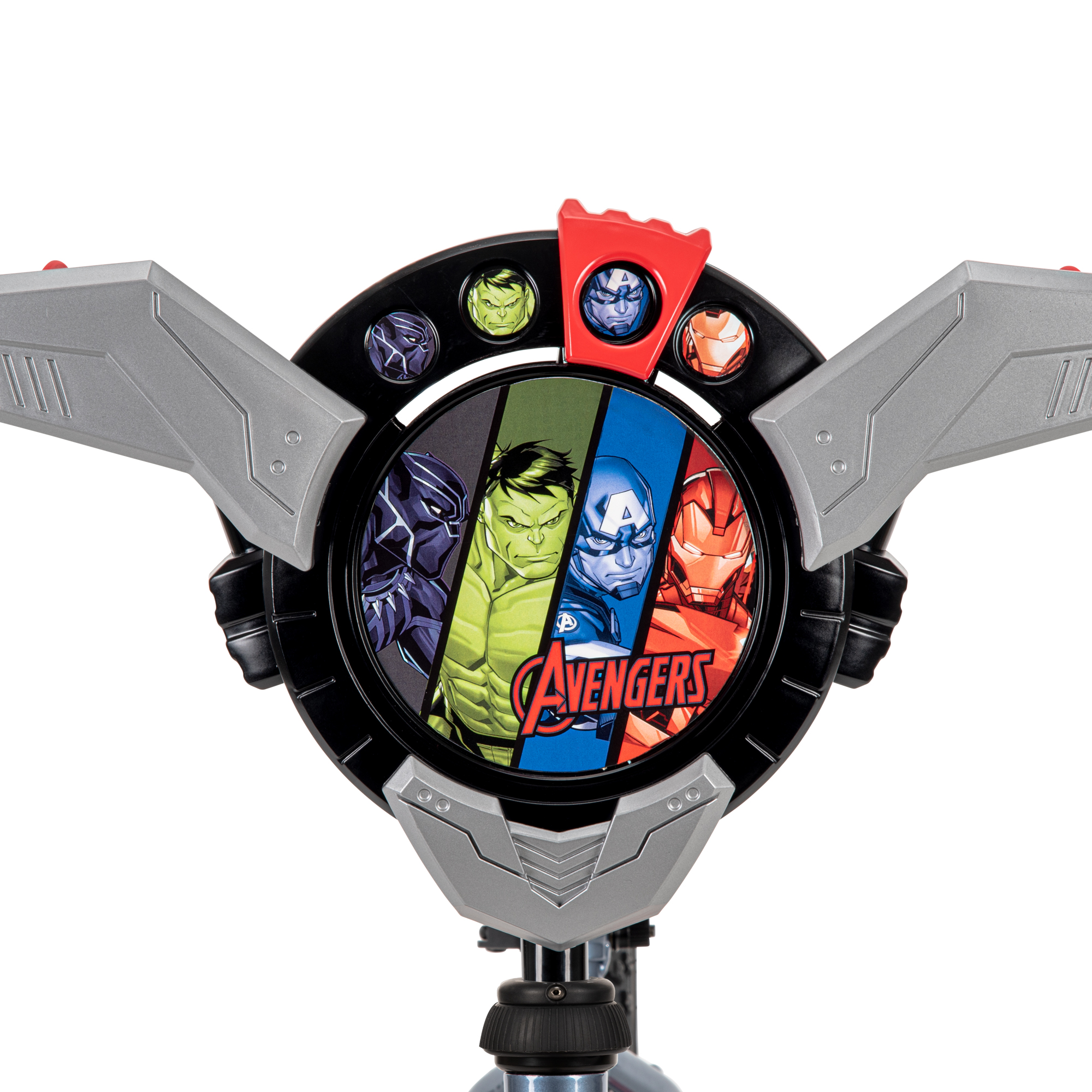 Huffy 16-inch Marvel Avengers Bike for Boys with Training Wheels, Grey/Red