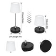 thumbnail image 4 of Mistaha Adjustable Height Table Lamp with Pleated Design and RGB Touch Control - Rechargeable Ambient Lamp for Home - Black Base - Three Colour Temperature Options, 4 of 6