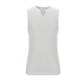 thumbnail image 3 of Yuyuzo Tank Tops for Men Notch V Neck Slim Fitted Tunic Tops Summer Casual Solid Color Basic Shirts, 3 of 5