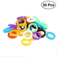 thumbnail image 1 of 30 Pcs Capuchons de Clés Colorés en Silicone, Étiquettes de Clés Élastiques, Anneaux de Codage (Couleur Mixte), 1 of 7