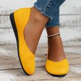 thumbnail image 3 of B91xZ Mocassins Confortables pour Femmes Chaussures Bateau, Jaune 8, 3 of 5