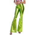 thumbnail image 1 of Pantalon à Taille Élastique pour Femmes Pantalon Évasé Style Boîte de Nuit pour Femmes Pantalon Moulant Micro Extensible Multicolore Pantalon Taille Haute pour Femmes Pantalon pour Femmes à Taille Élastique, 1 of 4