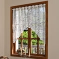thumbnail image 4 of CaiYueKe Lace Curtain Half Window Shade Kitchen Bathroom Doorway Privacy Sheer Panel Valance Decorative Living Room Bedroom Modern Stretch Rod Cover Design, 4 of 7