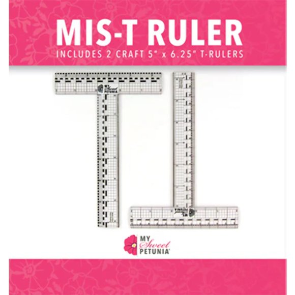 MIS-T Rulers; Box of 2 Clear T-Shaped rulers from The Makers of The Misti Stamping Tool