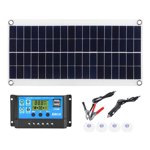 Yeacher Double USB Panneau solaire & Contrôleur Cellule solaire portable avec régulateur de batterie intelligent Chargeurs de batteries solaires étanches USB Solar Panel Power Bank pour téléphone Car Camping extérieur LED L