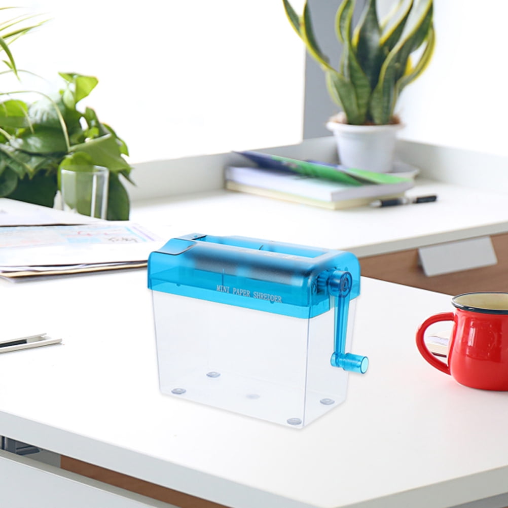 COOPHYA 2Pcs Desktop Manual Paper Shredder Portable Home Office Hand Crank Shredder