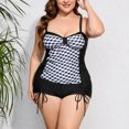 thumbnail image 4 of Pisexur Womens 2 Pieces Tankini Set Swimsuits High Waisted Bikini Twist Front Swimsuits Lace up Bikini Tops Ruched Push up Bathing Suits, 4 of 9