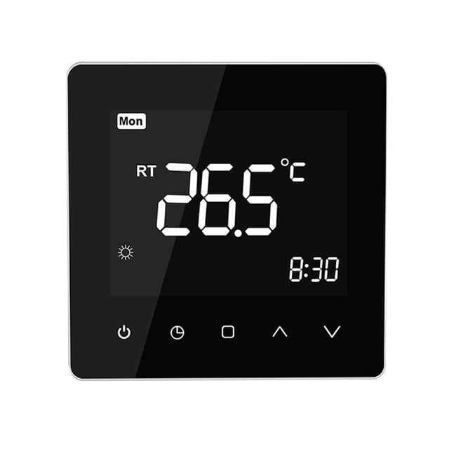 WiFi Smart Thermostat, LCD Touch Screen Temperature Controller, Digital 7-Day Programmable Manual Home Thermostat for Home and Office (Electric Heating)