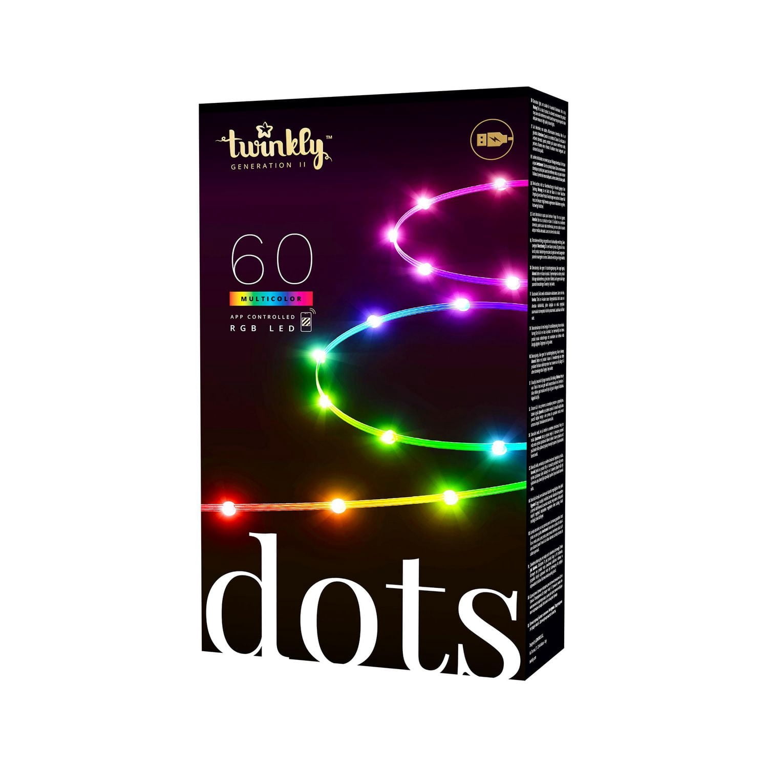 Twinkly Dots – App-Controlled Flexible LED Light String with 60 RGB (16 Million Colors) LEDs
