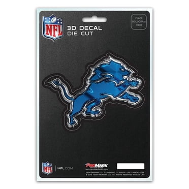 Caseys 8162028711 Detroit Lions Decal 5 x 8 in. Die Cut 3D Logo Design
