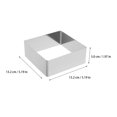 thumbnail image 4 of Miangastore Square Mousse Mold Stainless Steel Cake Ring Mousse Cutter Cake Mold Dessert Ring Pastry Mould Baking Tool (Silver 7 Inch), 4 of 8