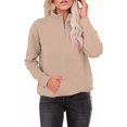 thumbnail image 2 of Women's Zipper Long Sleeve Lightweight Sweatshirts Solid Color Hedging Tops, 2 of 9