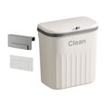 thumbnail image 4 of Hanging Waste Bin Kitchen Compost Bin with Sliding Lid Mountable Indoor Compost White 12L, 4 of 9