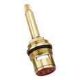 thumbnail image 1 of Brass Ceramic Stem Disc Cartridges Thread G3/4" Plumbing Fixtures Easy To Install 20 Tooth Faucet Valves Replacements For Washroom Sink Kitchen , Red Clockwise, 1 of 8