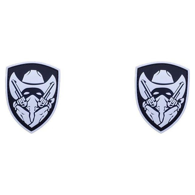 maskred Luminous Glow In Dark Hook Illuminated Embroidery Patch Lightweight Armband Emblem Badges Clothes Accessories Type 5 2Set