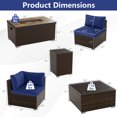 thumbnail image 3 of Costway 7 Pieces Outdoor Furniture Set with 32" Fire Pit Table and Propane Tank Cover Navy, 3 of 10