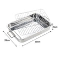 thumbnail image 2 of Stainless Steel Deep Roasting Tray Oven Pan Grill Rack Baking Roaster Tin Tray 39*28*6cm, 2 of 9