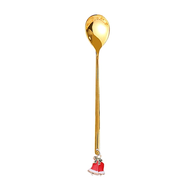 Matoen12 Christmas Home Metal Spoon Christmas Table Decorations Kitchen Dinner Tableware for New Year Gold