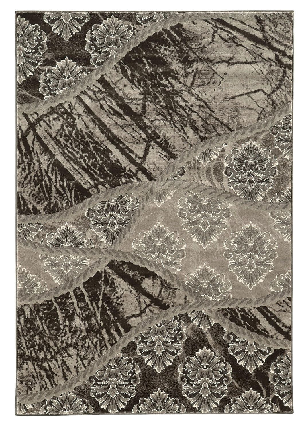 Tapis Bijou Ybor marron de 8 pi x 10 pi 4 po
