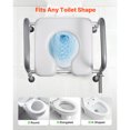 thumbnail image 3 of KFFKFF Raised Toilet Seat with Arms, 400 lbs Load Capacity, Adjustable Height and Width, Commode Cushion Padded Elevated Toilet Seat Riser, 3 of 9