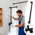 thumbnail image 2 of Tringle d'Extension de Pommeau de Douche Murale, Bras de Soutien Réglable en Acier Inoxydable pour une Expérience de Bain Flexible, 2 of 9
