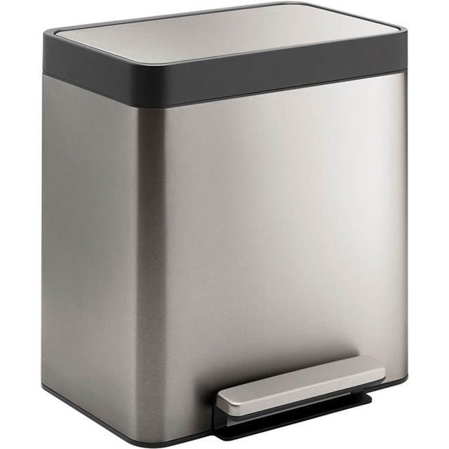 Kohler K-20942-ST 8 gal Compact Step Trash Can, Stainless Steel