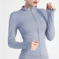thumbnail image 2 of AherBiu Workout Jackets for Woman Slim Fitting Full Zip Athletic Sports Yoga Running Jackets with Pockets, 2 of 3