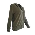 thumbnail image 5 of Hauts à Manches Longues pour Femmes Décontractés Mode Décontractée Chandail à Capuche Uni à Manches Longues pour Femmes Hauts Zippés Cardigan Manteau pour Dames, 5 of 5
