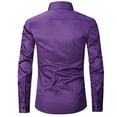 thumbnail image 3 of Chemise à Manches Longues Homme Chemise Habillée à Manches Longues pour Hommes Coupe Régulière Décontractée Boutonnée Unie à Manches Longues Col Rabattu Blouse et Chemise Homme Chemise à Manches Longues Homme Chemises à Manches Longues, 3 of 3