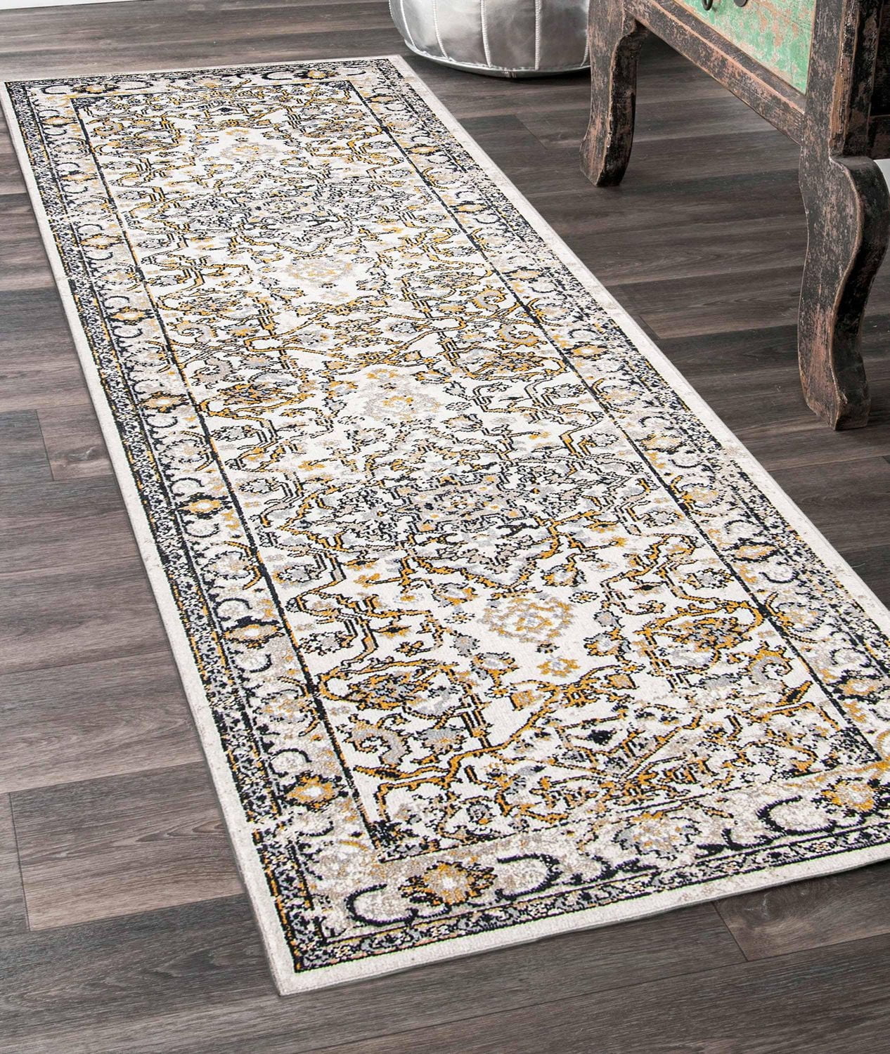 Tapis Lavable ECARPET Oriental pour Chambre, Salon, Chambre d'Enfant