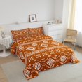 thumbnail image 3 of Erosebridal Orange Aztec Bedding Sets Twin with Comforter, Farmhouse Abstract Art Duvet Insert, Reversible 2pcs, 3 of 8