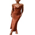 thumbnail image 1 of Women‘s Long Bodycon Dress with Spaghetti Straps, 1 of 8