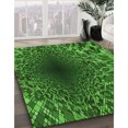 thumbnail image 3 of Ahgly Tapis Rectangulaire Lavable en Machine Intérieur Vert Émeraude Profond, 5 Pieds x 8 Pieds, 3 of 7