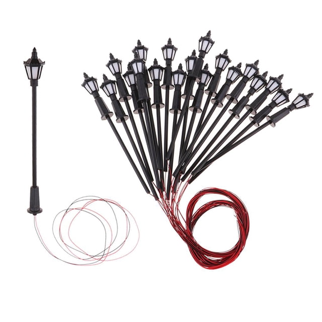20Pc 1:75 Scale Street Courtyard Lamppost for Sand Table Model C