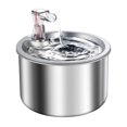 thumbnail image 1 of Zootealy Fontaine à Boire pour Animaux en Acier Inoxydable avec Capacité de 67 Oz, Circulation Automatique, Distributeur d'Eau Intelligent pour Chats - Argent 304 Modèle de Base - Adaptateur US Inclus, 1 of 6