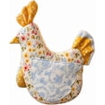 thumbnail image 1 of Handmade Hen Shaped Oven Mitt and Pot Holder Set Quilted Heat Resistant Kitchen Gloves for Baking Cooking and Farmhouse Kitchen Decor, 1 of 6