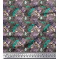 thumbnail image 1 of Soimoi Green Cotton Jersey Fabric Insect & Texture Fabric Prints by Yard 58 Inch Wide, 1 of 2