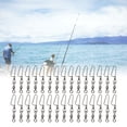 thumbnail image 3 of 30 Pack Ball Bearing Fishing Swivels Snap Coastlock Fishing Line Connector Stainless Steel Fishing Swivels Fish Tackle Tools, 3 of 12