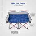 thumbnail image 4 of Costway Folding Camping Chair Loveseat Double Seat w/ Bags & Padded Backrest Blue, 4 of 10