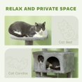 thumbnail image 4 of 54" Light Grey Multi-Level Cat Tree with Scratching Posts & Condo - Playful Activity Tower for Living Room & Bedroom - Durable Particleboard & Sisal Design, 4 of 7