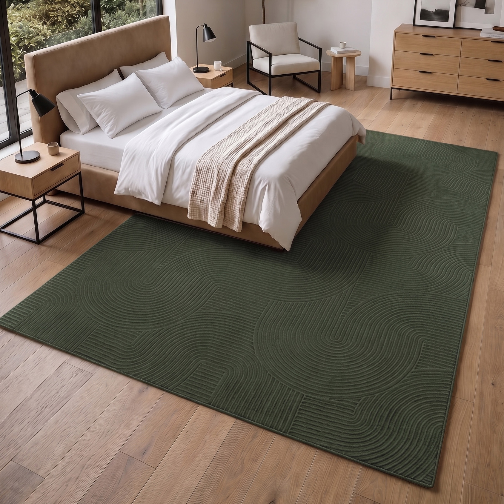Tapis Elion Lavable A la Machine Contemporain/Moderne pour Salon, Chambre, Salle Manger, Entrée, Couloir et Plus Encore.