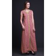 thumbnail image 3 of Bimba Robe de Plage Longue Sans Manches à Fente avant Imprimée de Feuilles Été Printemps pour Femmes - Moyen, 3 of 5
