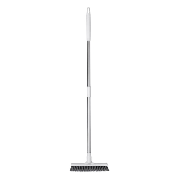 Long Handle Floor Brush with Detachable Head | Multi-Surface Tile & Bathroom Cleaning Brush | Stainless Steel & Plastic Scrubber for Home & Commercial Use | 1 Count