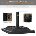 thumbnail image 4 of Outsunny Base de Parasol de Patio Robuste 26 lb Support de Parasol en Résine Noir, 4 of 10