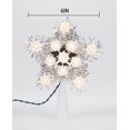 thumbnail image 2 of Holiday Time Christmas Tree Topper, Silver Tinsel Star, 6", 2 of 3