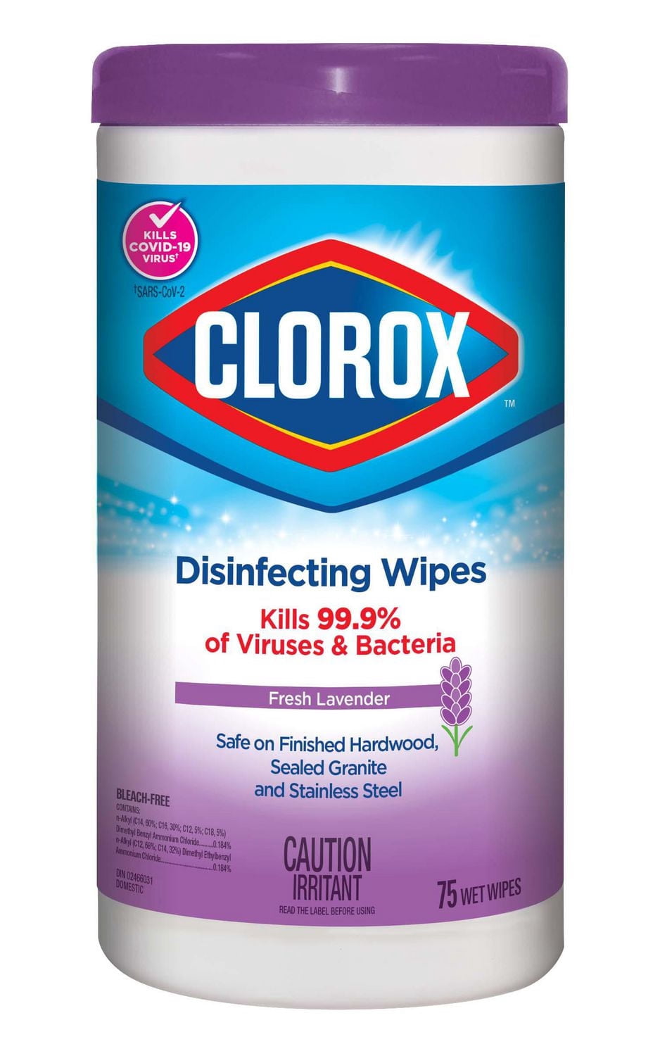 Clorox® Disinfecting Wipes, Lavender, 75 Count